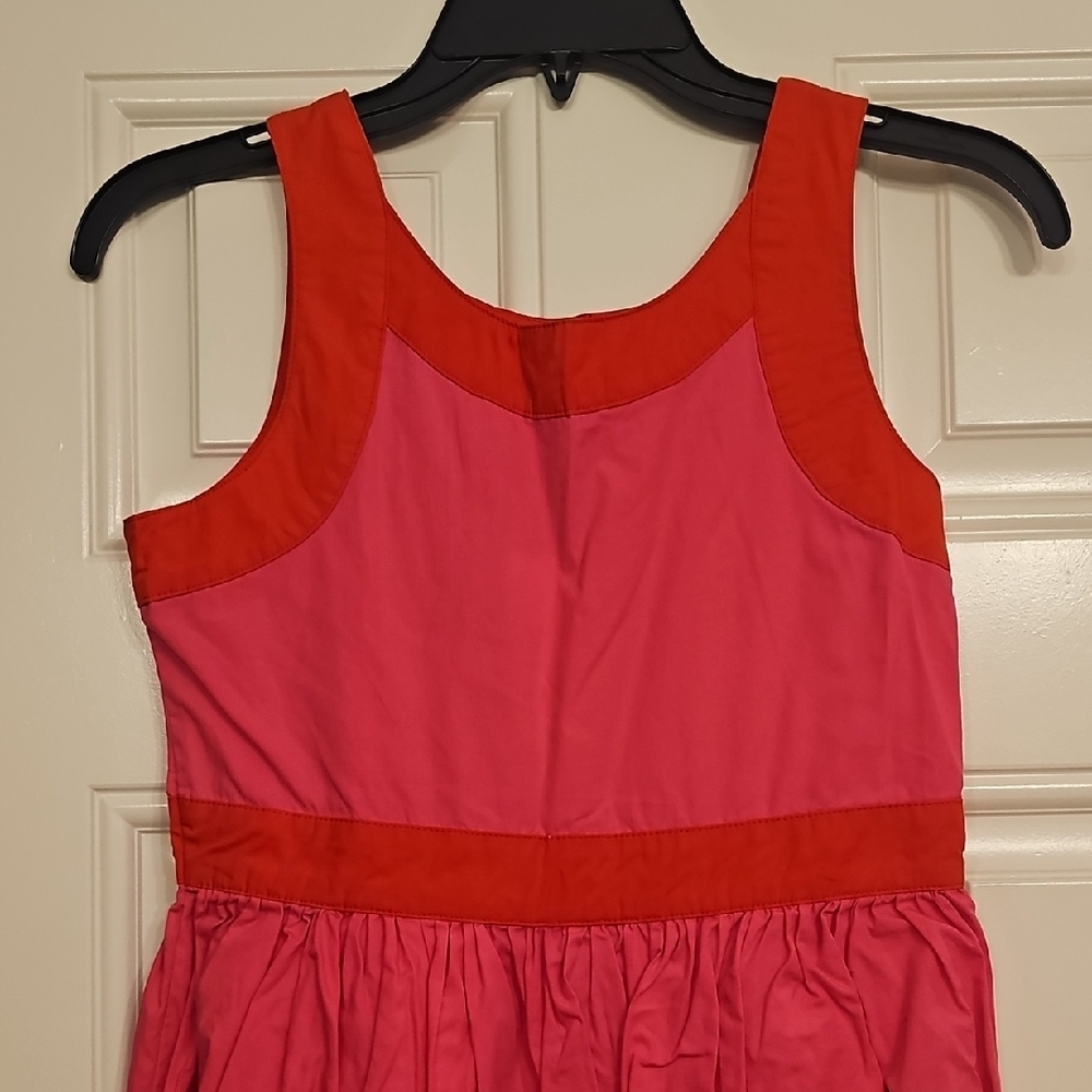 Pink and Red Sleeveless Dress